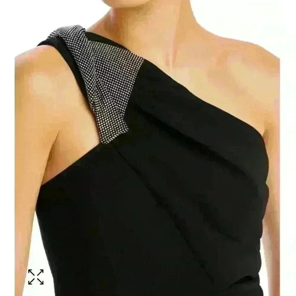 IRO Tacoma One Shoulder Top Black Size 34 B4HP embellished new sorority formal - Picture 3 of 7